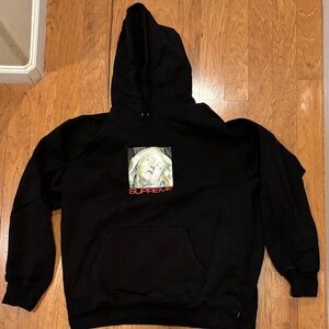 Supreme Black Hoodie with Artistic Graphic